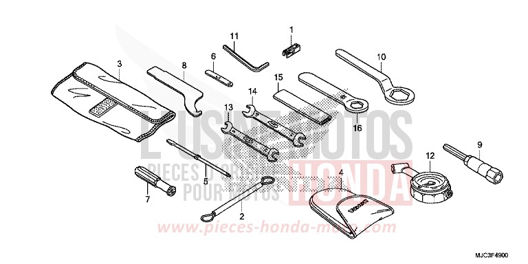 WERKZEUGE von CBR600RR ABS ROSS WHITE (NH196) von 2013